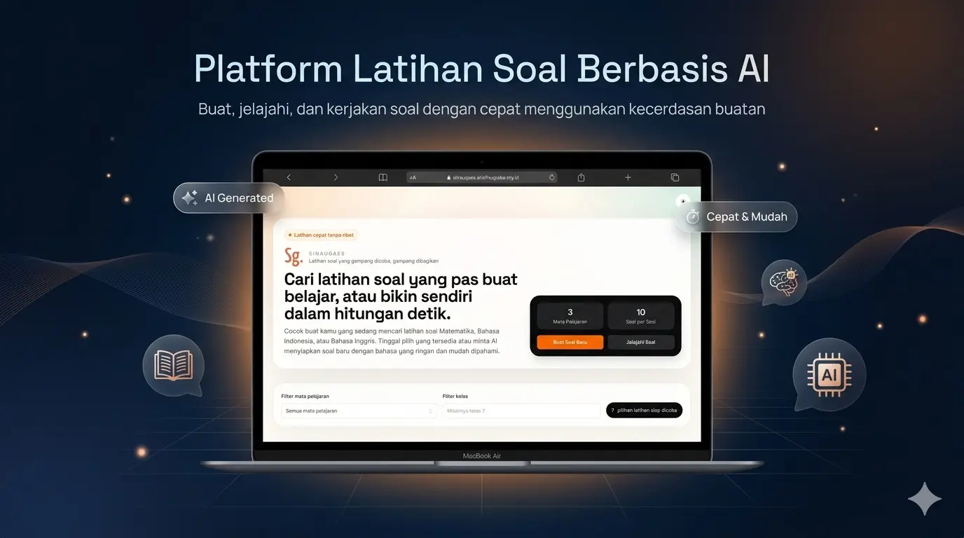 SinauGaes - Website LMS Gratis dengan AI untuk Latihan Soal Interaktif