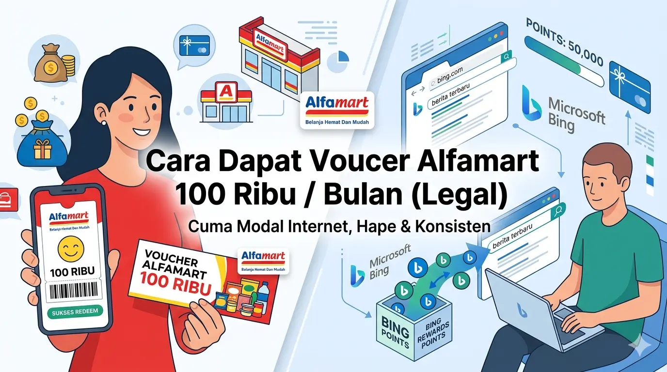Cara Mudah Dapat Voucher Alfamart 100 Ribu per Bulan (Legal & Terbukti)