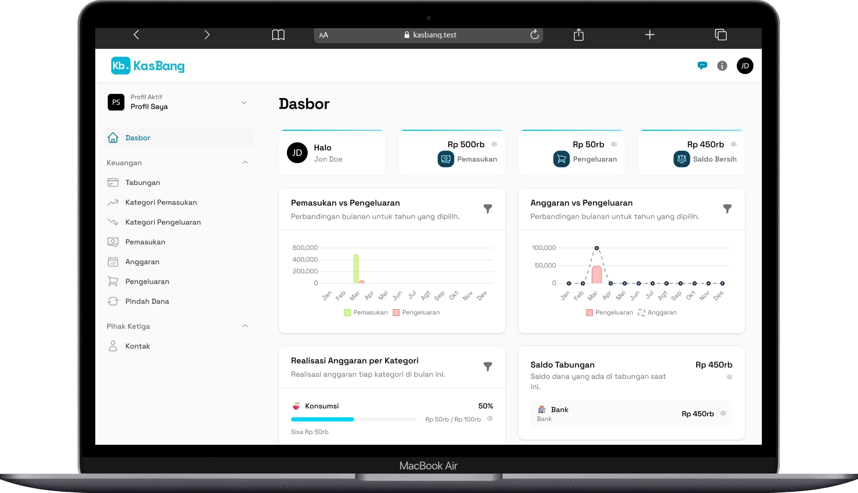 Dashboard KasBang