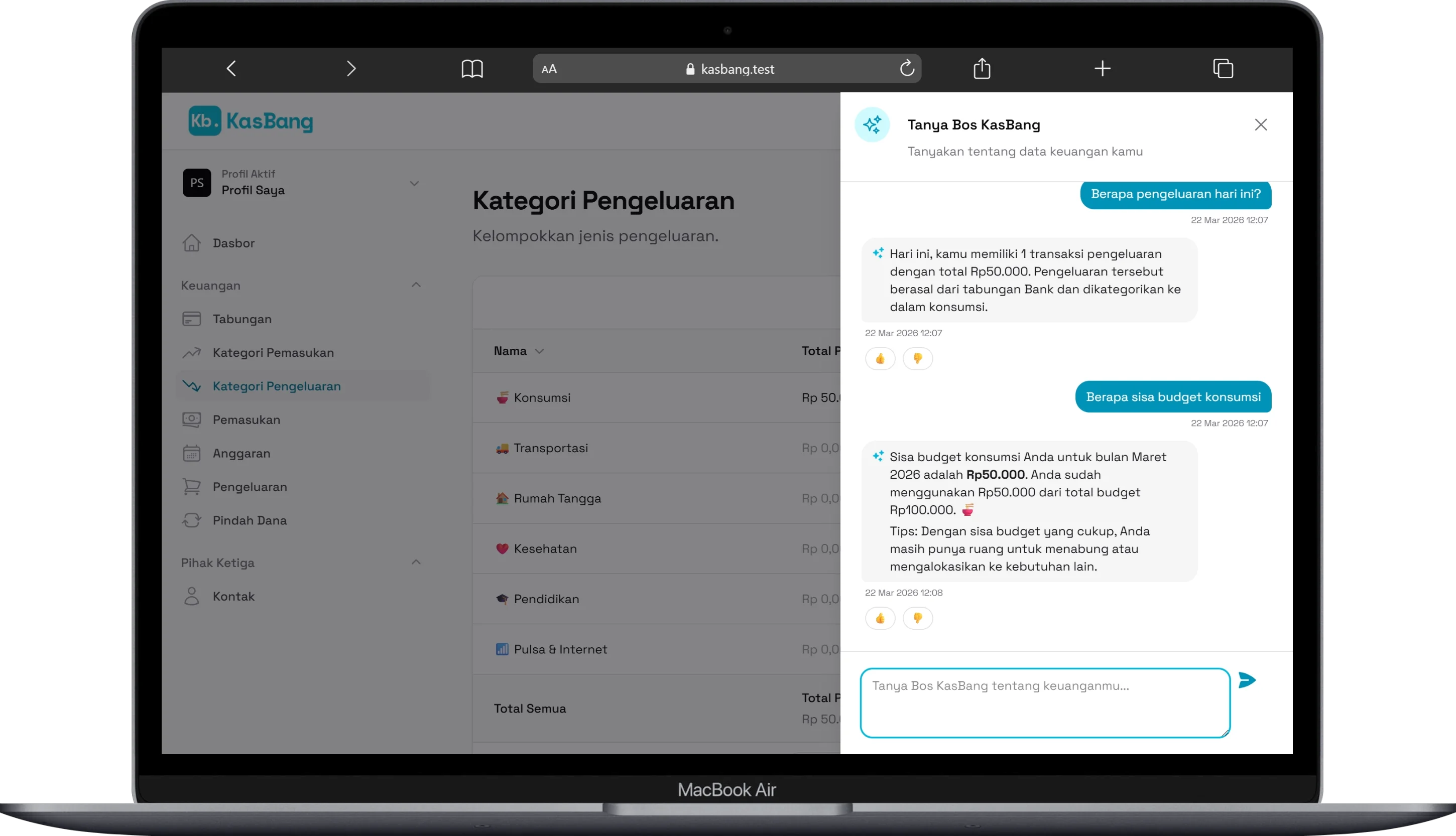 AI Live Chat KasBang